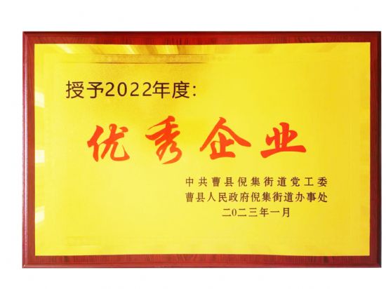点击查看详细信息<br>标题：2022年 度 优 秀 企 业 阅读次数：1219